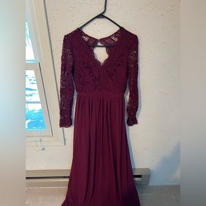 Lulu’s lace floor length dress